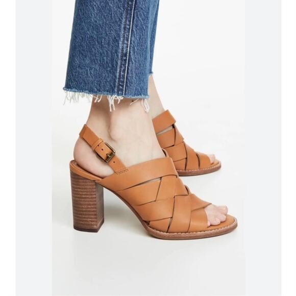 Madewell Heels The Cindy Leather Sandal - Picture 1 of 8